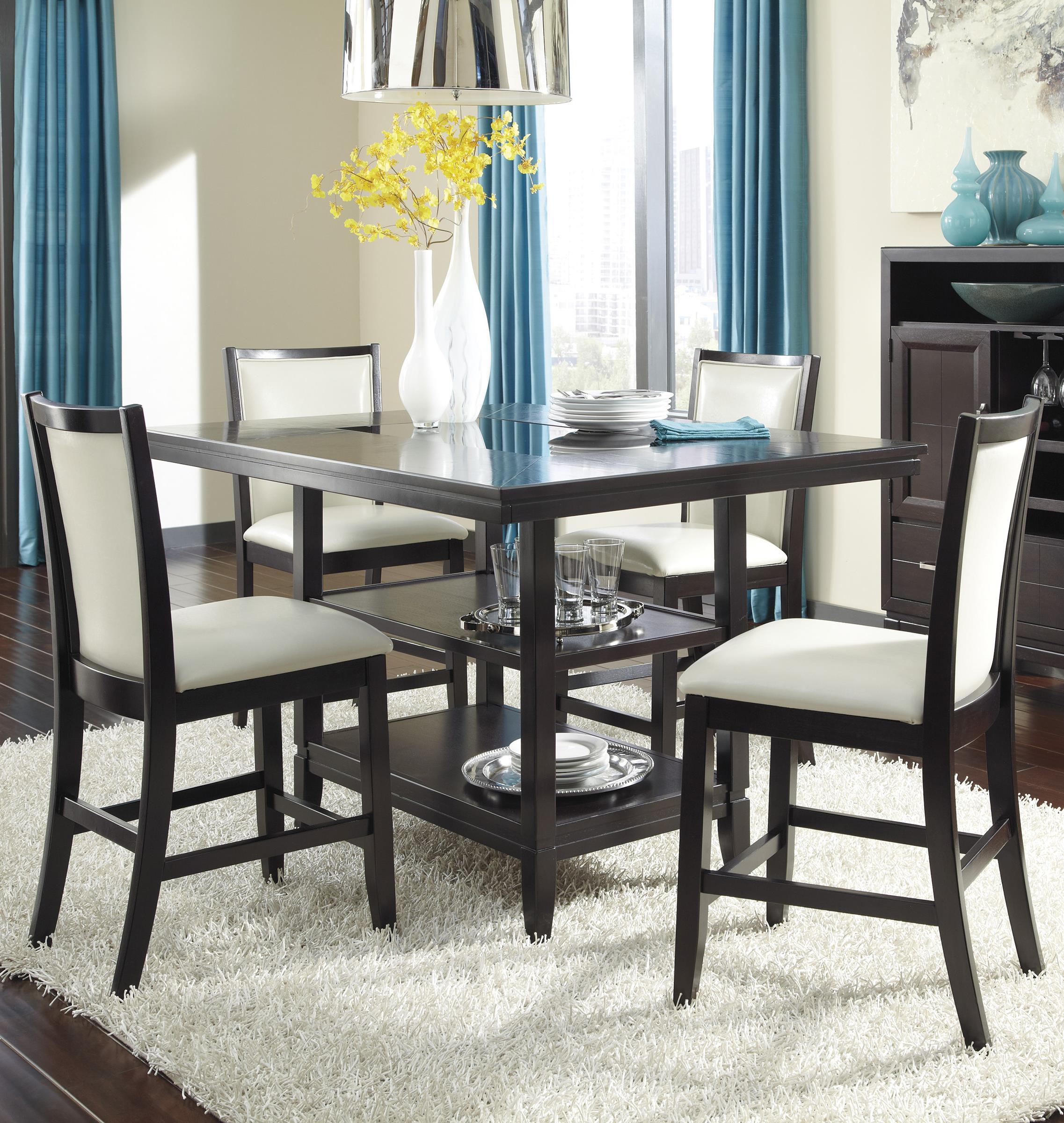 Ashley Furniture Trishelle 5Piece Counter Table Set with Ivory